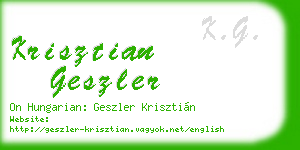 krisztian geszler business card