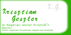 krisztian geszler business card